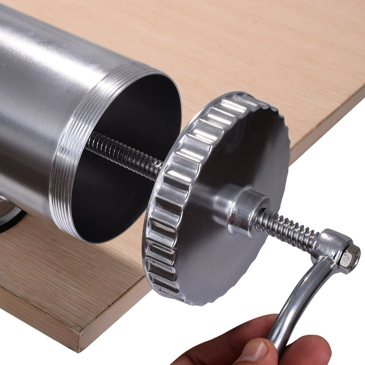 Aparat orizontal de facut (umplut) carnati Craft Tec, 2.5 kg, inox, 3 palnii incluse, prindere ventuza