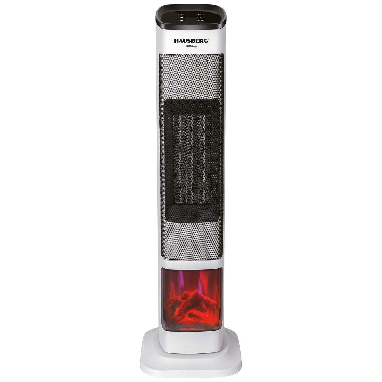 Șemineu Electric cu Flacără 3D și Încălzire Rapidă PTC – HAUSBERG HB-8219AB, 2000W, Afișaj LED + Telecomandă, Negru
