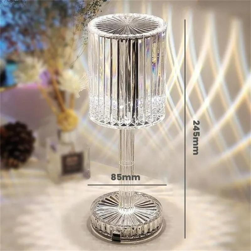 1+1 GRATIS - Veioza Rotunda Crystal cu 16 Culori si Telecomanda