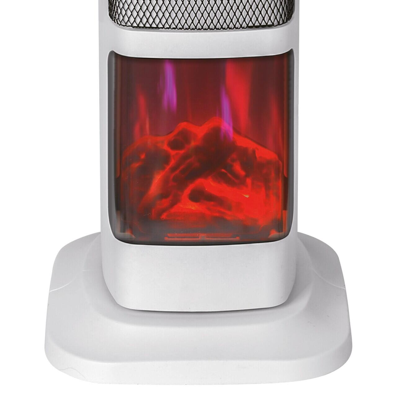 Șemineu Electric cu Flacără 3D și Încălzire Rapidă PTC – HAUSBERG HB-8219AB, 2000W, Afișaj LED + Telecomandă, Negru