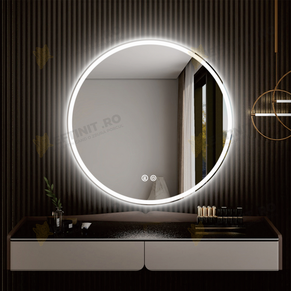 Oglinda LED Odin Rotunda 60cm Functie Dezaburire si Touch OD016