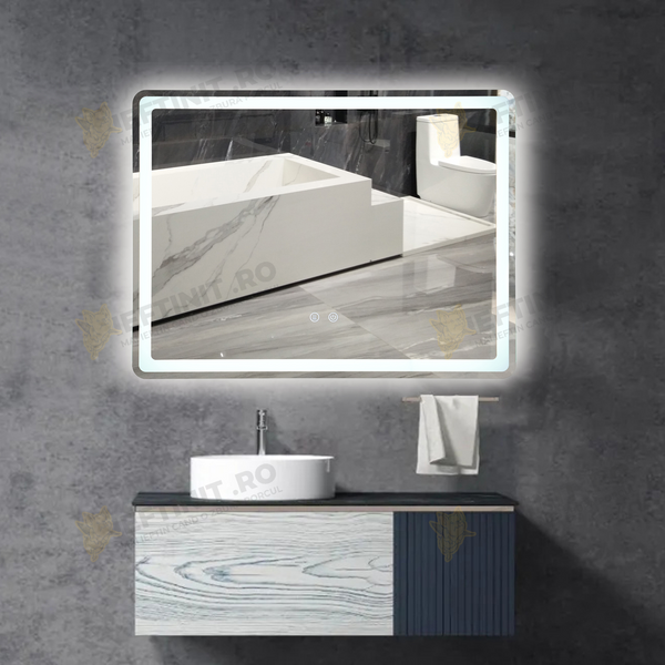 Oglinda LED Odin 80x60cm, 3 Lumini, Dezaburire si Touch OD037Y