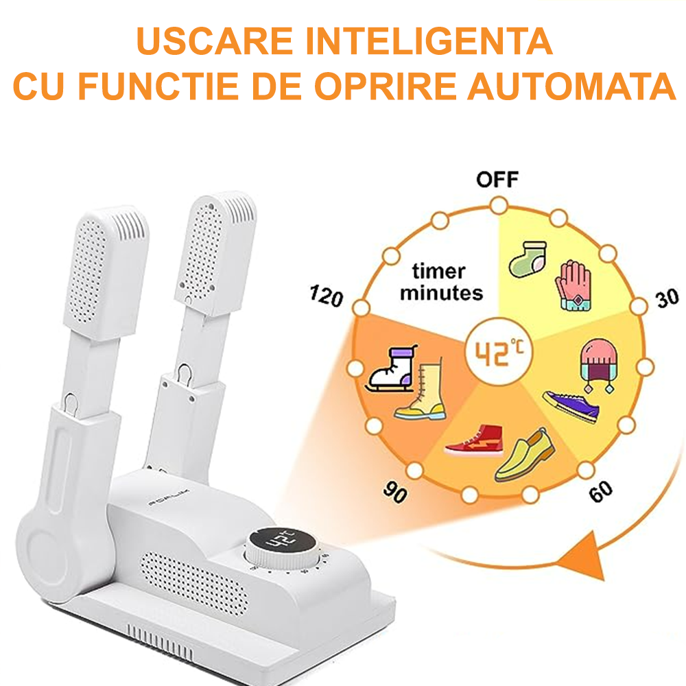 Uscator Electric SMART pentru Incaltamite cu functie de dezinfectare UV