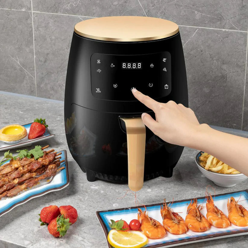 🔥LICHIDARE DE STOC🔥Friteuza fara Ulei cu aer cald, 2400 W, Functie de Coacere, 6l, Sony Max, LCD