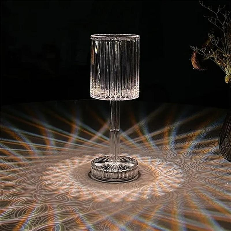 1+1 GRATIS - Veioza Rotunda Crystal cu 16 Culori si Telecomanda