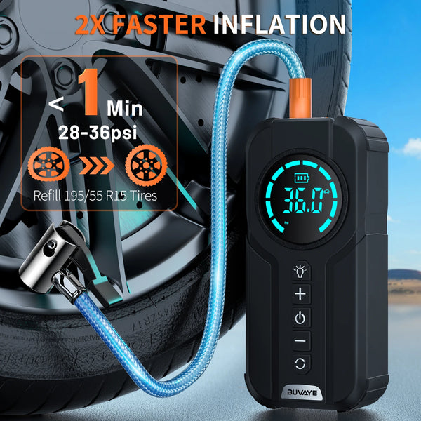 Jump Starter Portabil și Compresor