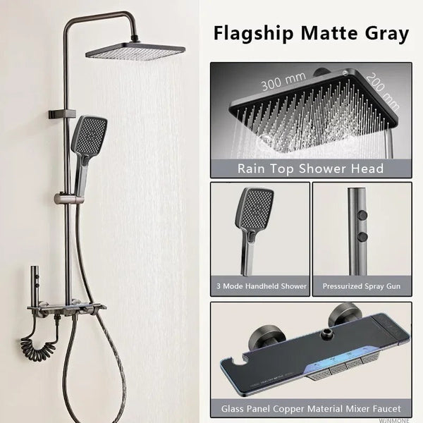 Set Coloana de Dus SMARTYhome® cu Afisaj Digital LED si Termostat