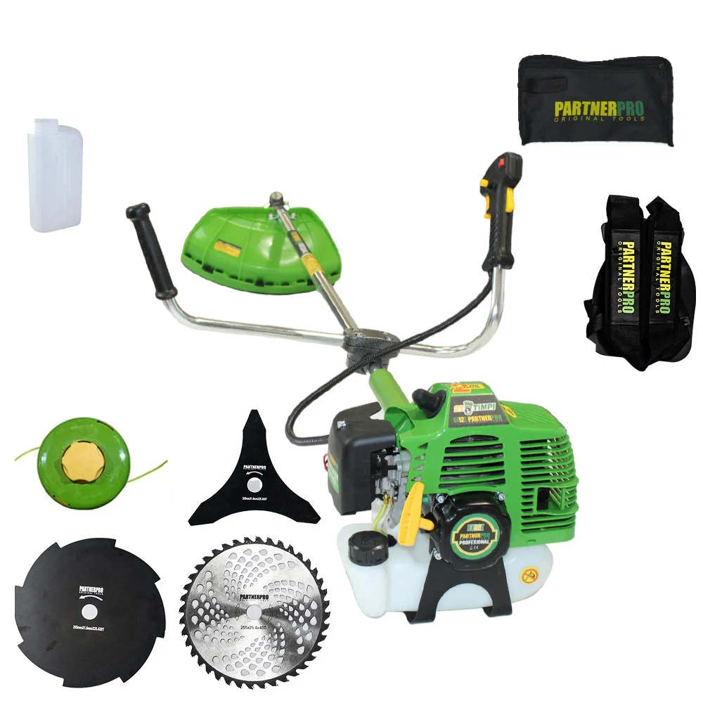 Pachet PROMO: Motocoasa Partner PRO 5.5CP de 5200W + 3 DISCURI diferite + cap mosor + 3 x sticlute ulei amestec + 30m FIR TAMBUR