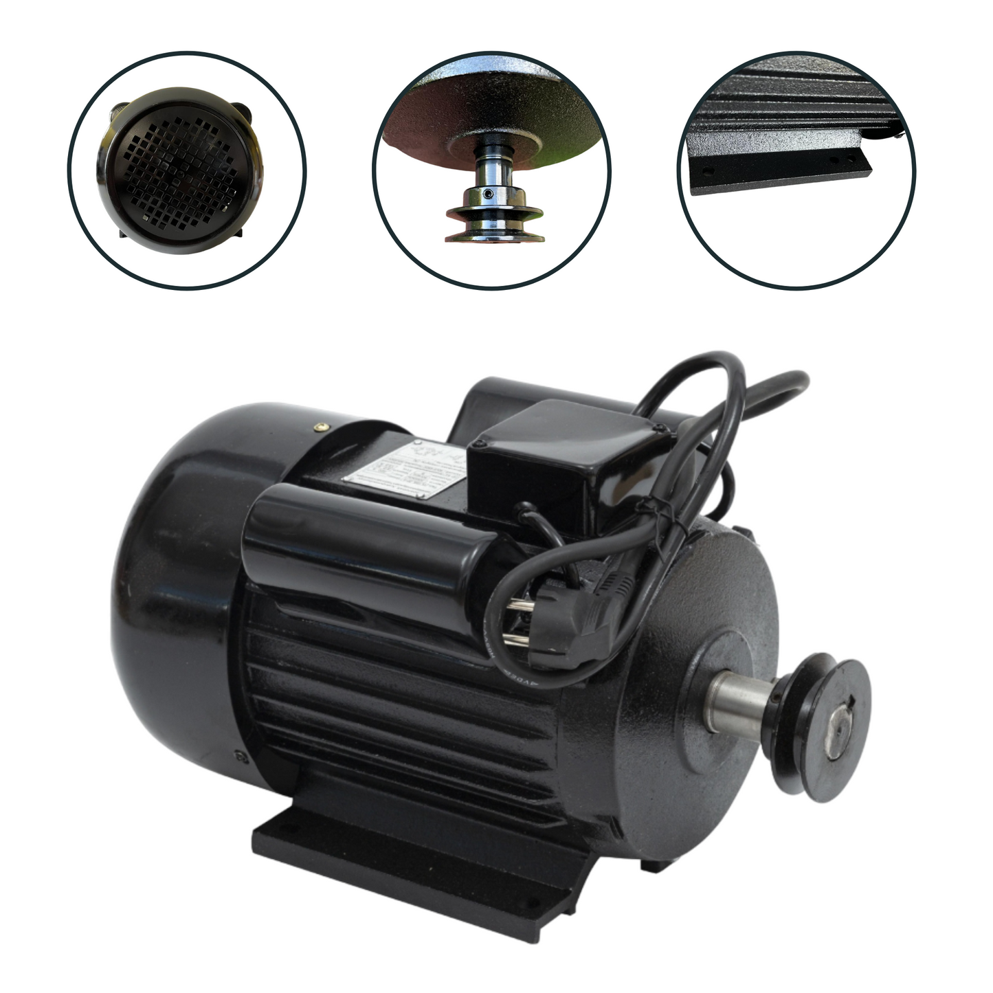 Motor electric rusesc monofazat, 2.2Kw, 3000rpm, 2 condensatori, corp fonta