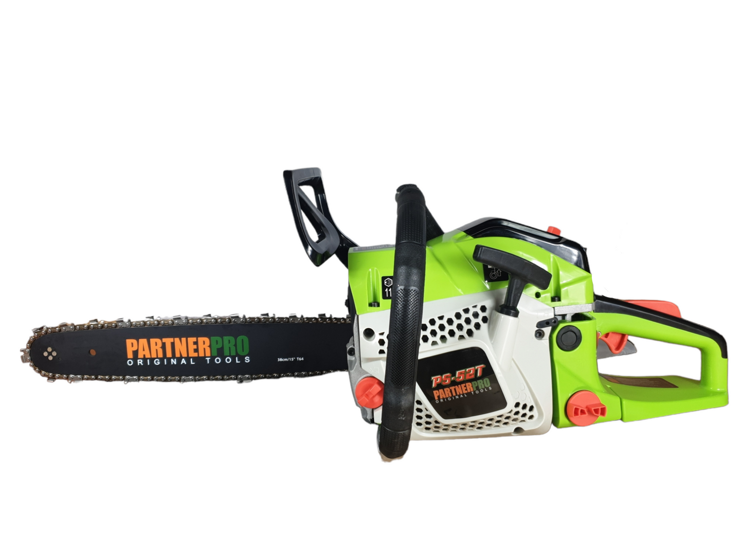 Pachet PROMO: Drujba pe benzina PartnerPRO 6.6cp + 2 lame + 2 lanturi + 2 bujii + ulei lant + 3 sticlute ulei amestec