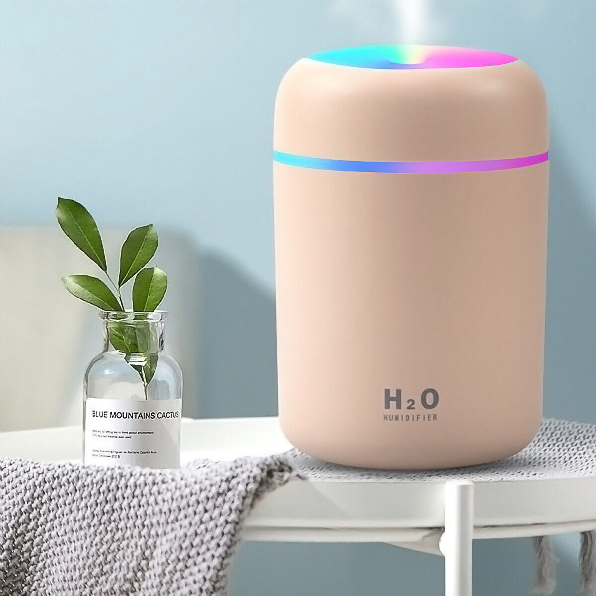 Umidificator de aer cu difuzor aromaterapie si RGB + CADOU 3 uleiuri esentiale