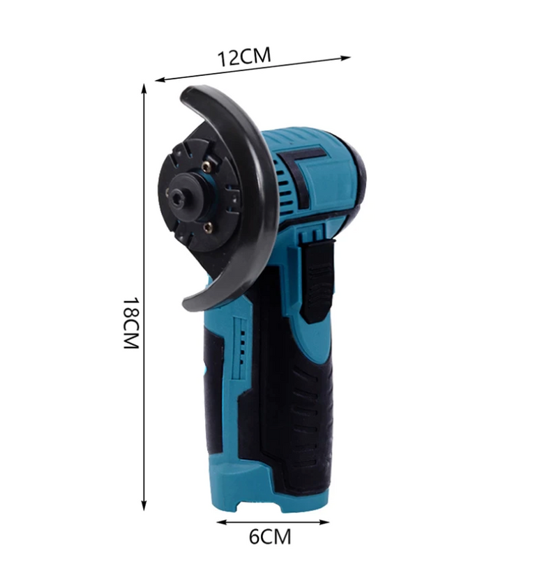 Mini polizor unghiular brushless cu acumulator de 12V + CADOU 2 x disc 76mm
