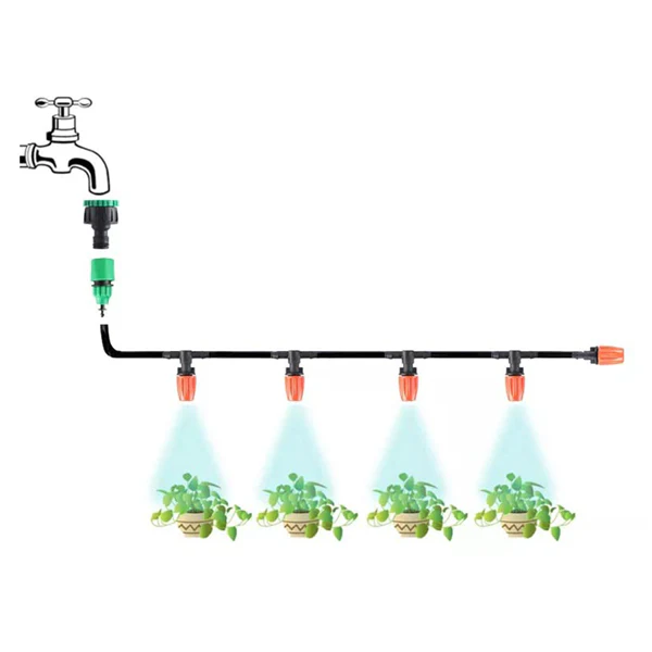 PROMO: Set 2 x Kit pentru racit terasa cu vapori de apa si furtun de 10m + 10 duze
