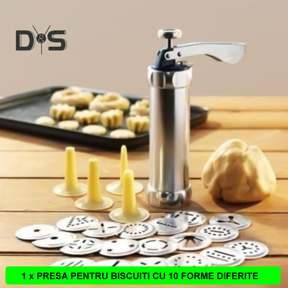 PACHET PROMO cu 44 produse 🎁 Presa de Biscuiti + 43 Forme metalice si de silicon