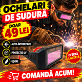 Ochelari de Sudură cu Auto-Întunecare DIN15 MX006, Protecție UV, Brațe Ajustabile – pentru Sudat și Polizat