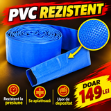 Furtun Plat de Refulare Apă din PVC, 2 Toli, 50 m, Albastru – pentru Irigații, Construcții și Pompe