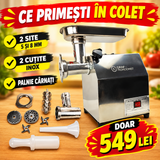 Mașină de Tocat Carne Electrică din Inox 3500W, 150 kg/h, cu Reductor în Baie de Ulei – pentru Casă și Macelărie