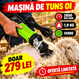 Mașină Electrică de Tuns Oi Craft-Tec MX206, Verde, 6 Trepte de Viteză, 2800 rot/min – pentru Oi, Capre și Câini