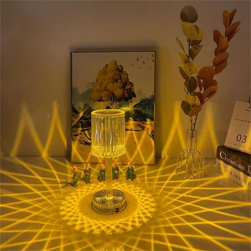 1+1 GRATIS - Veioza Rotunda Crystal cu 16 Culori si Telecomanda