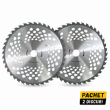 SET 2 X Disc Vidia nr. 9 pentru Motocoasă 255mm 40T – Pentru Iarbă și Arbuști