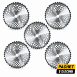 SET 5 X Disc Vidia nr. 9 pentru Motocoasă 255mm 40T – Pentru Iarbă și Arbuști