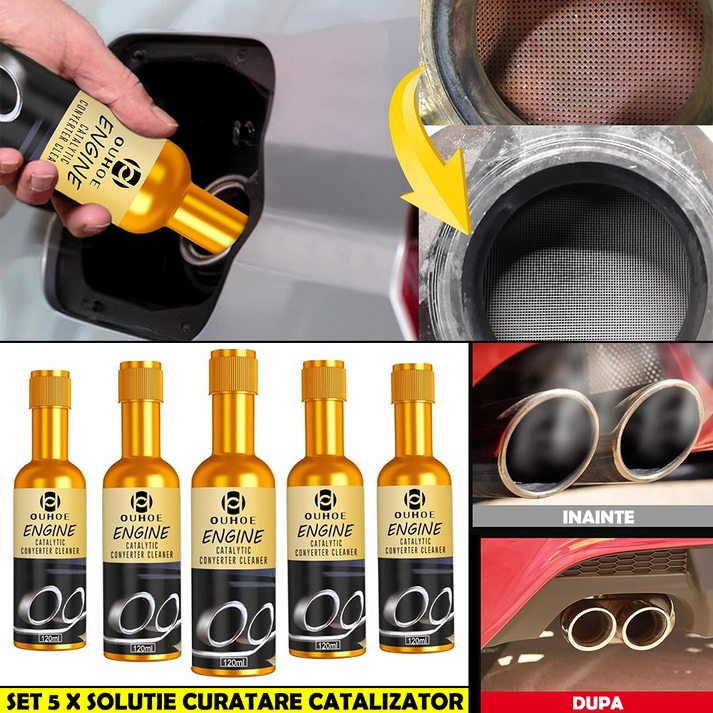 Set 5 x Solutii Curatare Catalizator 120ml ProEngine Cleaner Ieftinit.ro