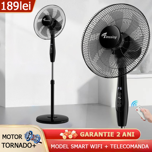 Ventilator SMART WiFi cu 6 ELICE SuperSilentios si control cu TouchScreen, Telecomanda sau Aplicație Mobila
