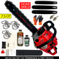 MEGA PACHET: Drujba Profi Tec Super POWER Plus 7.5CP + 3 lame + 3 lanturi + 2 bujii + 1l Ulei Lant + 0.5l Ulei Amestec + trusa scule + CADOU manusi de lucru