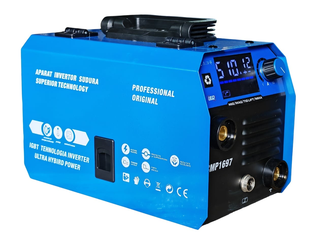 Aparat de sudura tip Invertor cu sarma 495A, MMA/MIG/MAG (TIG LIFT optional) afisaj digital, ventilat, URAL MASH IGBT TEHNOLOGY ULTRA HYBRID POWER, CMP1697