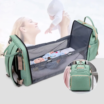 Rucsac BabyNest™ All-in-one cu functie de patut, rucsac si depozitare termica pentru biberoane