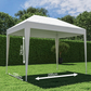 Pavilion gradina, otel/polietilena, 290 x 190 cm, H 244 cm, Alb
