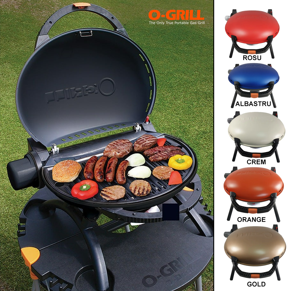 Gratar ULTRA Portabil O-Grill Premium 500 pe gaz din otel emailat