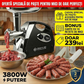 Masina electrica de tocat carne Craft-Tec, 3800W, 3 site + CADOU accesorii pentru suc de rosii