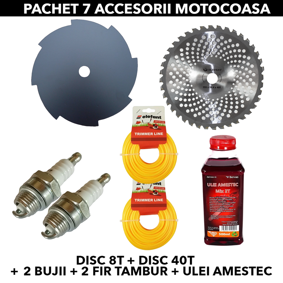 Pachet PROMO 7 Accesorii Universale pentru Motocoasa