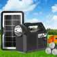 Kit solar portabil cu 3 becuri, panou solar si lanterna cu radio si incarcare telefon USB